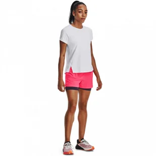 Damskie spodenki do biegania Under Armour UA RUN STAMINA 2IN1 SHORT - różowe - Spodenki damskie - miniaturka - grafika 1