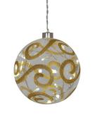 Ozdoby bożonarodzeniowe - Näve Dekoracyjna zawieszka LED "Ball" w kolorze złotym - Ø 15 cm - miniaturka - grafika 1