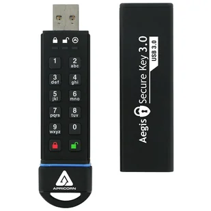 Apricorn Aegis Secure Key 3.0 30 GB USB Typu-A 3.2 Gen 1 (3.1 Gen 1) Czarny ASK3-30GB - Pendrive - miniaturka - grafika 1