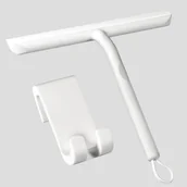 Myjki do okien - Skrobak do czyszczenia kabin prysznicowych, silikonowy skrobak do czyszczenia, odpowiedni do szyb samochodowych, luster itp., biały - miniaturka - grafika 1