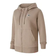 Bluzy sportowe damskie - Bluza New Balance WJ23600MS - brązowa - miniaturka - grafika 1