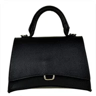 Torebki damskie - Czarna skórzana listonoszka VEZZE - miniaturka - grafika 1