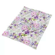 Koce - Kolorowy koc na łóżko 100x135 Fioletowe kwiaty eko, Fabricsy - miniaturka - grafika 1