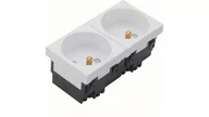Kanały kablowe - Hager polo tehalit.GB-EG Gniazdo z/u 33st podwójne 45x45mm bezhalogenowe biały EER2339010 EER2339010 - miniaturka - grafika 1