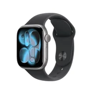 Smartwatch - Apple Watch 11 GPS + Cellular 42mm koperta z aluminium gwiezdna szarość pasek sportowy S/M Czarny - miniaturka - grafika 1