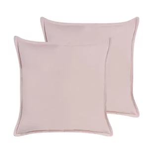2 welurowe poduszki dekoracyjne 60 x 60 cm różowe EUSTOMA - Poduszki dekoracyjne - miniaturka - grafika 1