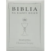 Wydawnictwo Diecezjalne Sandomierz Biblia na każdy dzień. Pamiątka I Komunii Świętej, skóropodobna ze srebrzeniem Rhona Davies, Marcin Piwowarski - Religia i religioznawstwo - miniaturka - grafika 1