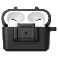 Akcesoria do słuchawek - Spigen Lock Fit Airpods Pro 1/2 czarny/matte black ACS04755 - miniaturka - grafika 1