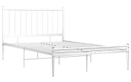 Łóżka - Białe łóżko metalowe w stylu loftowym 120x200 cm Maxel - miniaturka - grafika 1