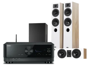 Kino domowe Yamaha RXV-6A (czarny)+ Diva 5 (dąb) +Diva 7 (dąb) + Basso 880 (czarny) - Kino domowe - miniaturka - grafika 1
