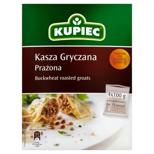 Kupiec Kasza gryczana prażona 4x100 g - Kasza - miniaturka - grafika 1