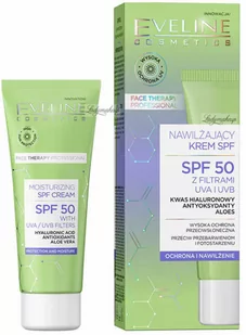Eveline Cosmetics - Moisturizing SPF Cream - Nawilżający krem SPF 50 - 30 ml - Kremy do twarzy - miniaturka - grafika 1