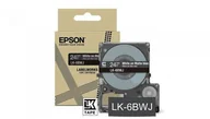 Taśmy do drukarek barwiące - EPSON Matte Tape Black/White 24mm 8m LK-6BWJ - miniaturka - grafika 1