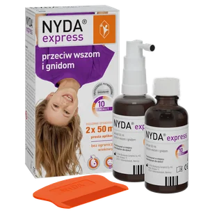Zestaw Nyda Express, aerozol przeciw wszom i gnidom, 2 x 50 ml - Zestawy kosmetyków damskich - miniaturka - grafika 1