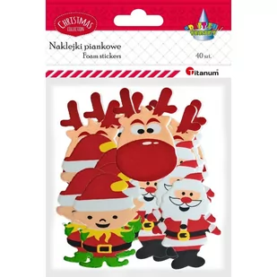 Titanum Naklejki piankowe mikołaje, renifery, elfy - Zabawki kreatywne - miniaturka - grafika 1