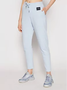 Tommy Hilfiger Spodnie dresowe Box Sweatpant WW0WW30258 Niebieski Regular Fit - Spodnie sportowe damskie - miniaturka - grafika 1
