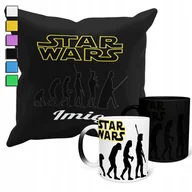 Gadżety dla niej i dla niego - ZESTAW KUBEK MAGICZNY ZMIENIAJĄCY KOLOR + POSZEWKA STAR WARS FILMY + IMIĘ - miniaturka - grafika 1