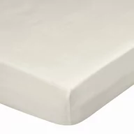 Prześcieradła - Wysokie prześcieradło satynowe z gumką kremowe 220x200+30cm - miniaturka - grafika 1