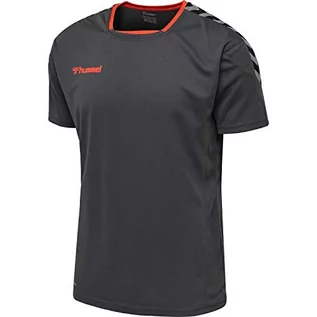 Koszulki męskie - Hummel HmlAuthentic Poly Jersey koszulka męska S/S szary asfaltowy S 204919-1525 - grafika 1