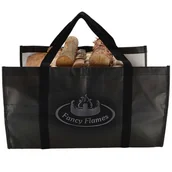 Akcesoria kominkowe - Torba na drewno kominkowe czarna rPET 20l - miniaturka - grafika 1