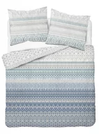 Pościel - Pościel z mikrofibry 220x200 Gemetria niebieska szara 4585 A 30 Light - miniaturka - grafika 1