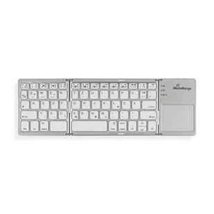 MediaRange MROS133 klawiatura Bluetooth QWERTZ Niemiecki, Swiss Srebrny - Klawiatury - miniaturka - grafika 1