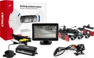 Czujniki parkowania - AMiO Zestaw czujników parkowania tft 4,3" z kamerą hd-315-led 4 sensory czarne wewnętrzne - miniaturka - grafika 1