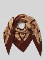 Apaszki i szaliki damskie - Szal z wiskozy z detalem z logo model ‘FOULARD’ - miniaturka - grafika 1