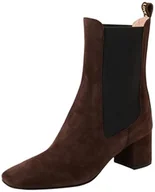 Botki damskie - Love Moschino JA21085G0NJA0313 Damskie botki czekoladowe, 35 EU, czekolada, 35 EU - miniaturka - grafika 1