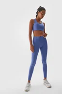 Spodnie sportowe damskie - Damskie legginsy treningowe 4F 4FWAW24TFTIF277 - niebieskie - miniaturka - grafika 1
