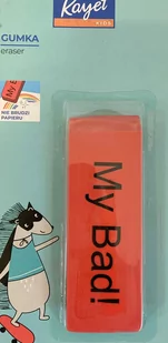 Gumka do ścierania duża Kayet czerwona MY BAD! - Gumki biurowe - miniaturka - grafika 1
