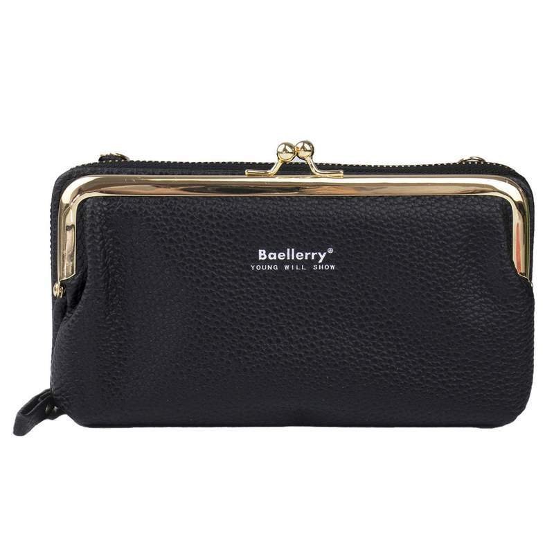 TOREBKA NA TELEFON ETUI damska mała czarna PORTFEL