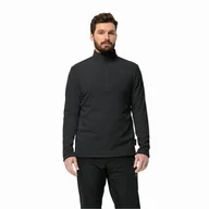 Bluzy męskie - Męska bluza polarowa Jack Wolfskin TAUNUS HZ M black - S - miniaturka - grafika 1