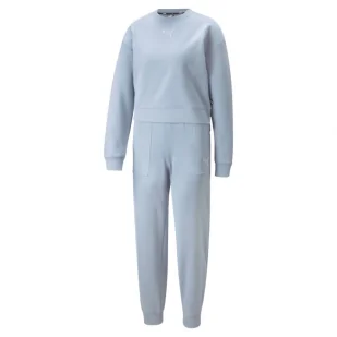 Damski dres komplet PUMA Loungewear Suit FL Blue Wash - Dresy damskie - miniaturka - grafika 1