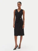 Sukienki - Calvin Klein Sukienka koktajlowa LV044E047G Czarny Slim Fit - miniaturka - grafika 1