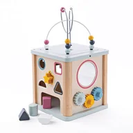 Zabawki interaktywne dla dzieci - Drewniana edukacyjna kostka aktywności 32009 Bigjigs Toys - miniaturka - grafika 1