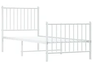 Łóżka - Pojedyncze metalowe łóżko w kolorze białym 90x200 cm N9-M46 - miniaturka - grafika 1