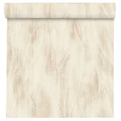 Tapety - Tapeta Liście Country Charme 486247 beżowa winylowa na flizelinie - miniaturka - grafika 1