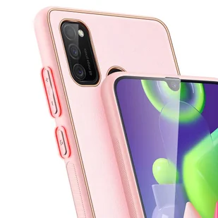 Dux Ducis Yolo eleganckie etui pokrowiec ze skóry ekologicznej Samsung Galaxy M30s różowy - Etui i futerały do telefonów - miniaturka - grafika 6