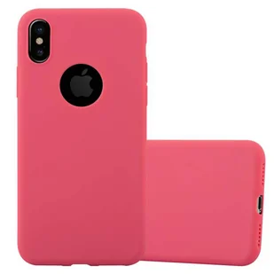 Pokrowiec Do Apple iPhone XS MAX Etui w CANDY CZERWONY TPU Silikon Obudowa Case Cover Ochronny Plecki Cadorabo - Etui i futerały do telefonów - miniaturka - grafika 1