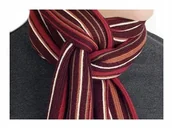 Apaszki i szaliki męskie - MODNY BORDOWY Szal Szalik Zimowy Ciepły Rudy Damski GREG saf79 - miniaturka - grafika 1