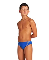 Kąpielówki dla chłopców - Arena Chłopięce B Streak Jr Brief kąpielówki Neon Bluewhite 140 - miniaturka - grafika 1