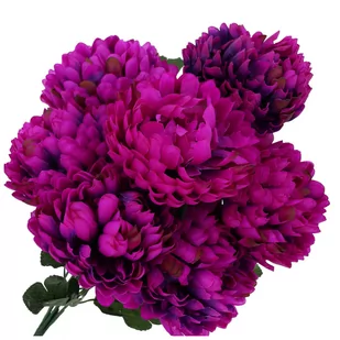 Bukiet 7 Chryzantema Duża Fiolet KR288C - Sztuczne kwiaty - miniaturka - grafika 1