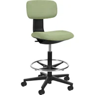 Fotele i krzesła biurowe - Fotel Obrotowy Biurowy Tapicerowany Robin Czarny z Podnóżkiem Unique - miniaturka - grafika 1