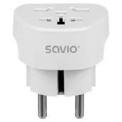Adaptery i przejściówki - Savio AP-06 adapter zasilający/ inwentor Uniwersalne 3750 W Biały - miniaturka - grafika 1