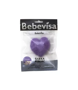 Bebevisa, gąbka Konjac do twarzy, lawenda - Chusteczki do demakijażu - miniaturka - grafika 1