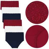 Majtki damskie - 6x Koronkowe FIGI MAJTKI DAMSKIE Bawełniane z WYSOKIM STANEM MORAJ r. 3XL - miniaturka - grafika 1