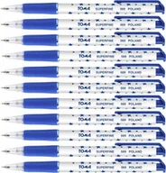 Długopisy - DŁUGOPIS AUTOMATYCZNY NIEBIESKI Toma W gwiazdki 10 sztuk Cienka linia 3 mm - miniaturka - grafika 1