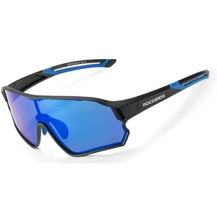 Okulary rowerowe ROCKBROS 14110009001 Czarno-niebieski - Okulary sportowe - miniaturka - grafika 1