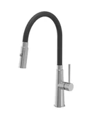 Baterie kuchenne - Quadron Gina Bateria kuchenna wysoka stalowa/wąż czarny 3922505_BSBL - miniaturka - grafika 1